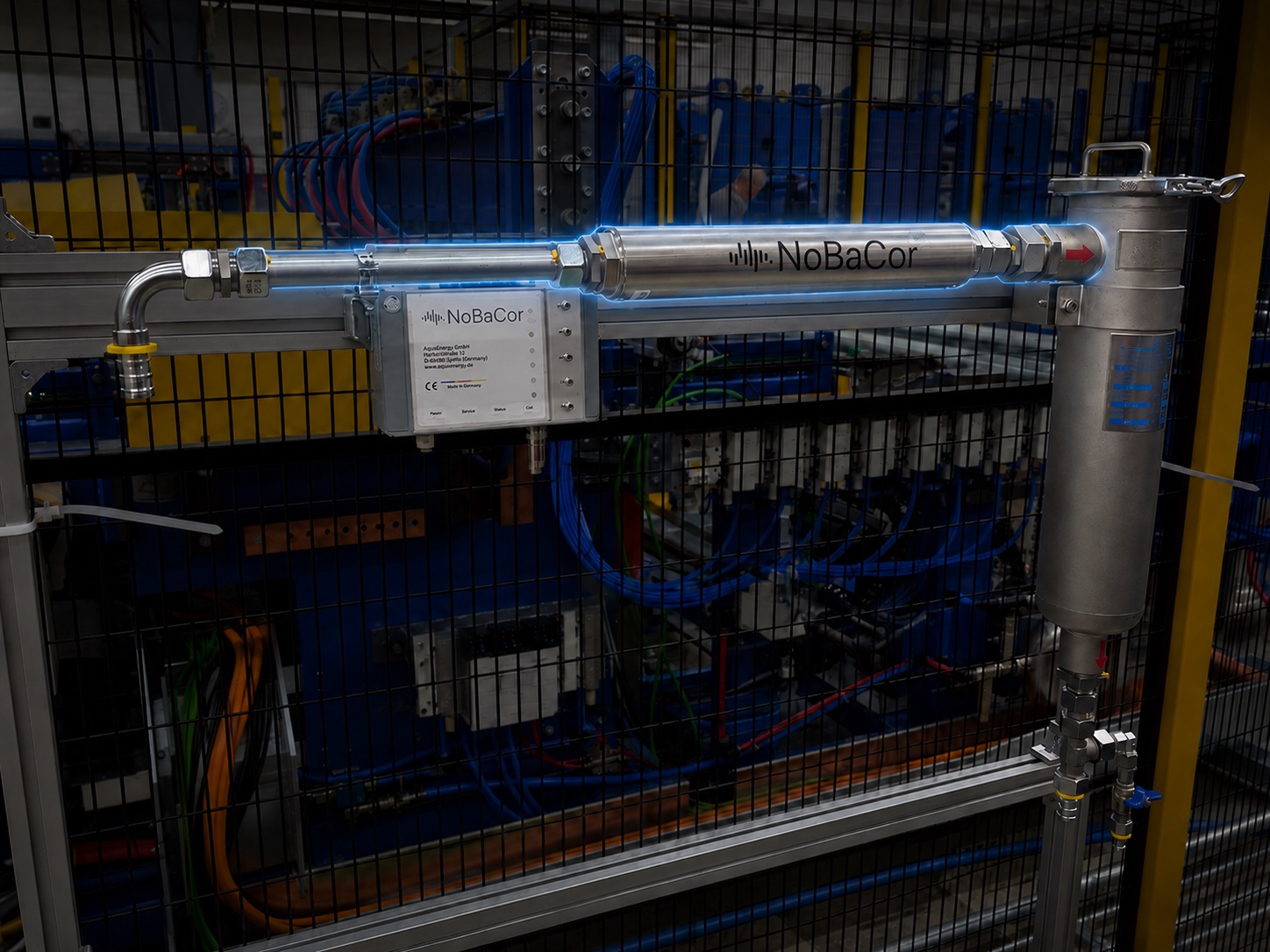 NoBaCor NFX am Anlagen-Kühlkreislauf einer Widerstands-Schweißanlage