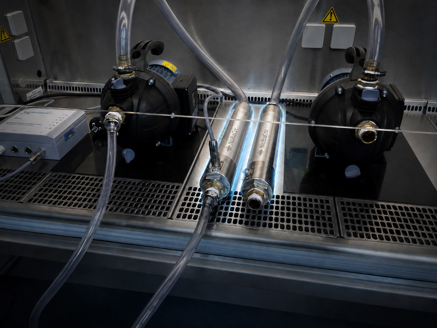 NoBaCor Testaufbau im Labor des Leibniz-Instituts