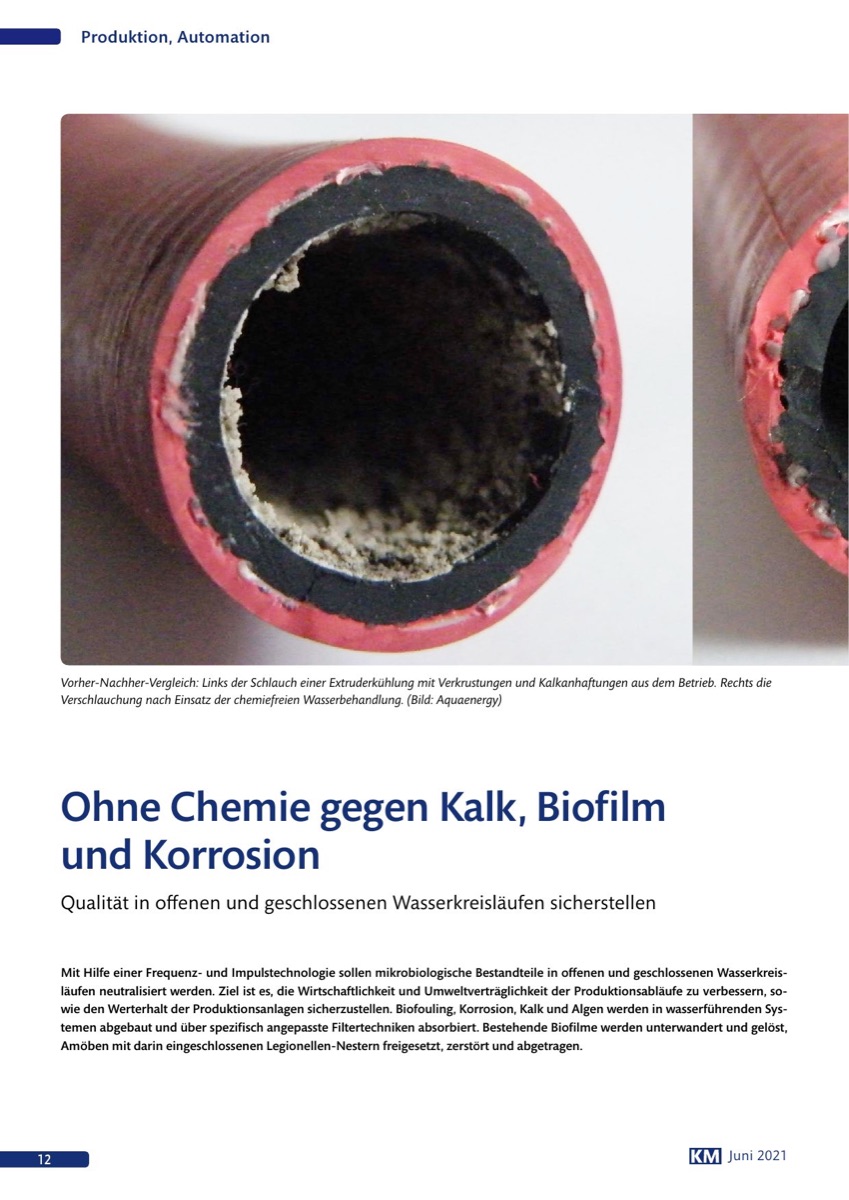 Fachbeitrag über Kalk, Biofilm und Korrosion in Wasserkreisläufen